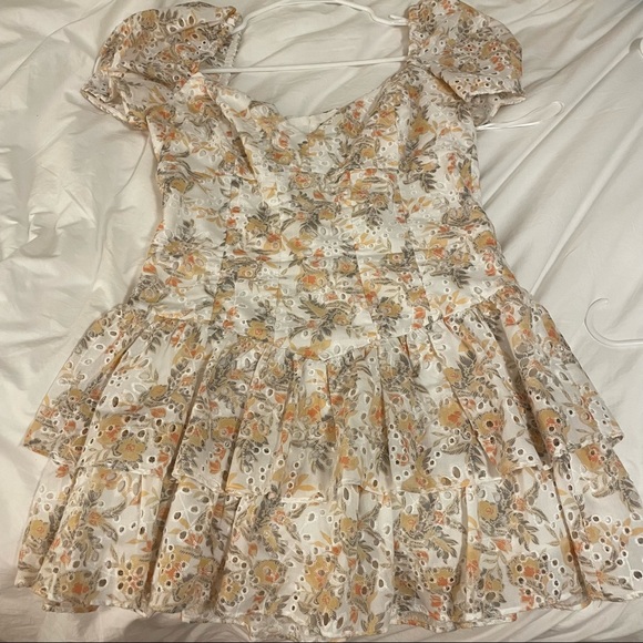 Bardot Broderie Corset Dress in Tropical - Picture 6 of 7